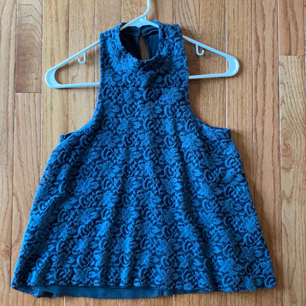 Dark gray Hollister floral tank top